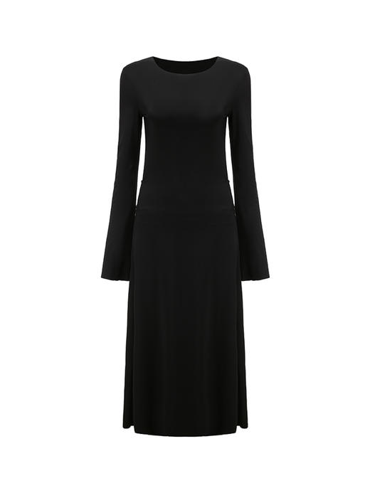 【暗夜狂花】露背环保皮带装饰弹力针织连衣裙/23000012A 商品图4