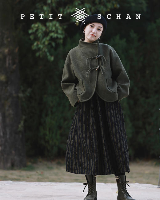 PETIT SCHAN小闪 CLO#135 metasequoia 水杉 秋冬款羊毛圆领A型设计款连衣裙 商品图5