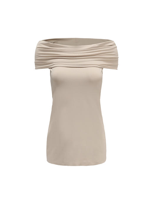 【呼吸】多穿露肩一字领弹力针织上衣/230011 商品图4