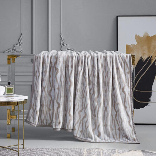 梦洁家纺 毯子  法兰绒毯-冰原  150*200 商品图1