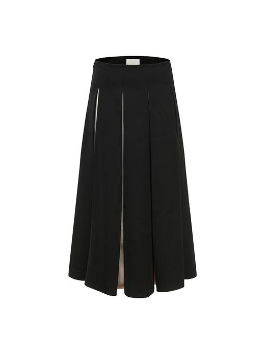 【摩天轮】细缝撞色拼接高腰A字伞裙/230001 商品图4