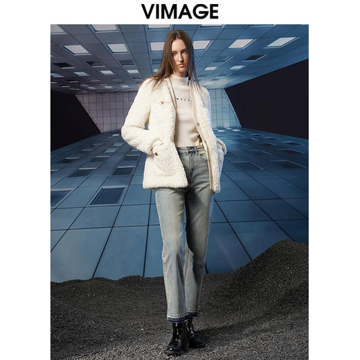 VIMAGE纬漫纪冬季新款保暖洋气显瘦外套女V1814437 商品图1
