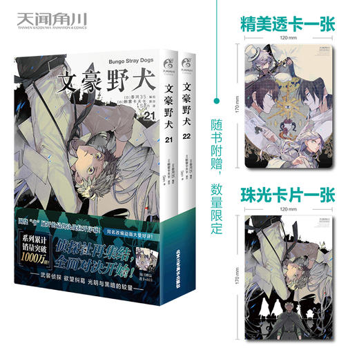 文豪野犬.21-22（漫画）随书附赠：透卡1张+珠光卡片1张，数量限定 商品图0