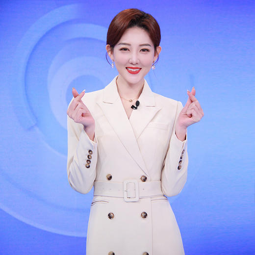 IWY/杏色长袖主持人连衣裙女气质职业装艺考播音面试正装礼服西装裙olQ902 商品图1