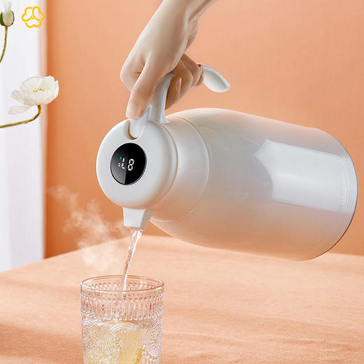 天喜玻璃泡茶壶1500ml  天喜北欧家用显温保温水壶1000L 半球不锈钢电热水壶 商品图5