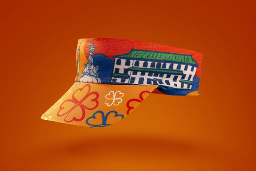 严素空顶帽2.0，广州七中，四叶草幸运广州，头巾空顶帽，户外跑步运动防晒吸汗快干舒适 商品图3