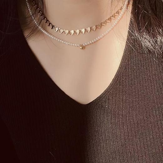 海外成品进口 素金 强工艺 【爱心】18k金锁骨链 商品图4