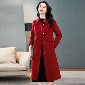 HR WL2A88339双面羊毛大衣时尚气质优雅大衣外套