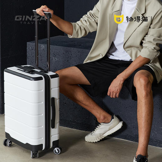 银座高品质商务可称重登机拉杆箱20寸6638拉链箱 商品图3