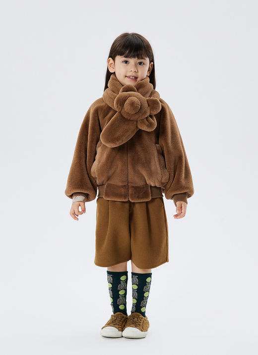 JNBY  22年冬款  亲肤柔软环保材质仿皮草外套  1MAA10330 商品图8