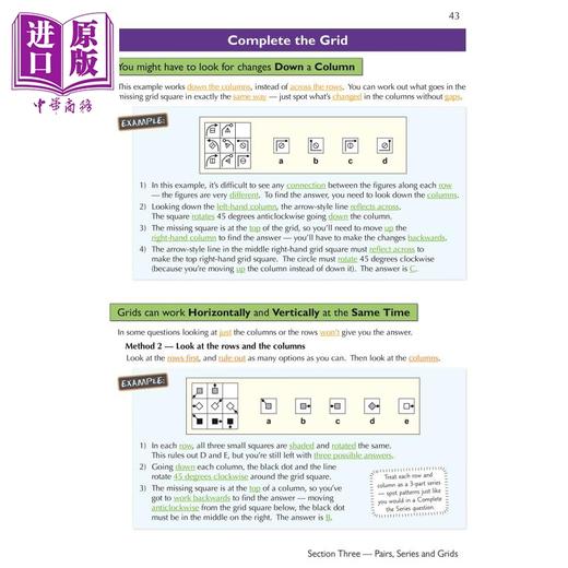 【中商原版】英国CGP原版 11+ CEM Non-Verbal Reasoning Bundle 小学非语言推理学练5册套装 全英私立中学入学考试 10-11岁 商品图4