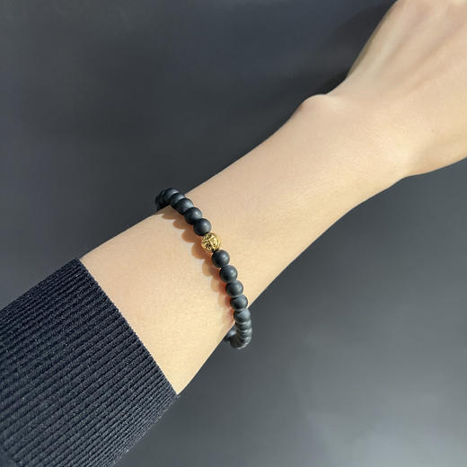 订购7周到｜Nialaya-Onyx-男士 玛瑙 金珠 手链［美国设计师］ 商品图1