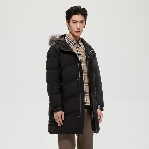 GXG男装 2022年极简系列黑色羽绒服冬季新品 商品图2