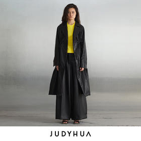 JUDYHUA 抽绳口袋拼接设计款风衣