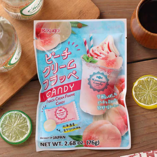 日本进口Kasugai春日井白桃冰淇淋糖芒果味水果糖果结婚喜糖零食 商品图2