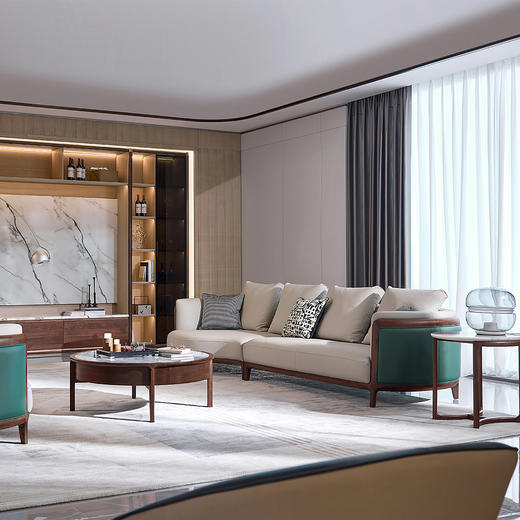 【现代风-CY243角几】现代风/客厅/祥云白大理石/休闲几 商品图0