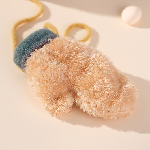 【萌趣恐龙手套！御寒又保暖】雪花秀冬季加绒加厚儿童宝宝手套 可爱全指保暖挂脖手套寝具用品-QQ 商品图3