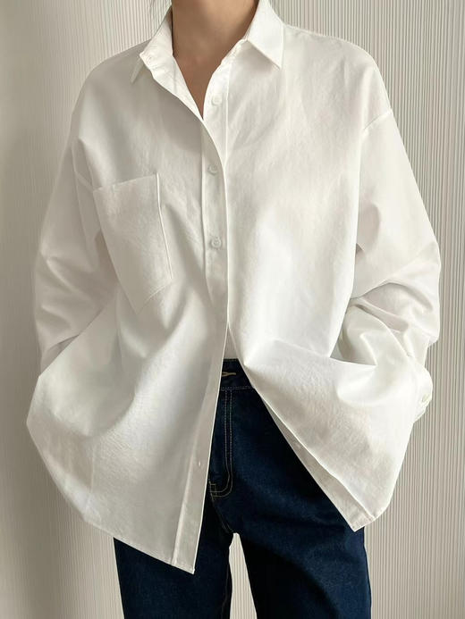 Viktoria Chan | AW22050 RUE boyfriend shirt [粉、白] 商品图11