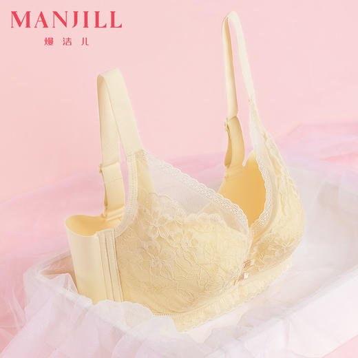 熳洁儿 大胸显小BC杯薄款蕾丝文胸防下垂收副乳22761529 商品图1