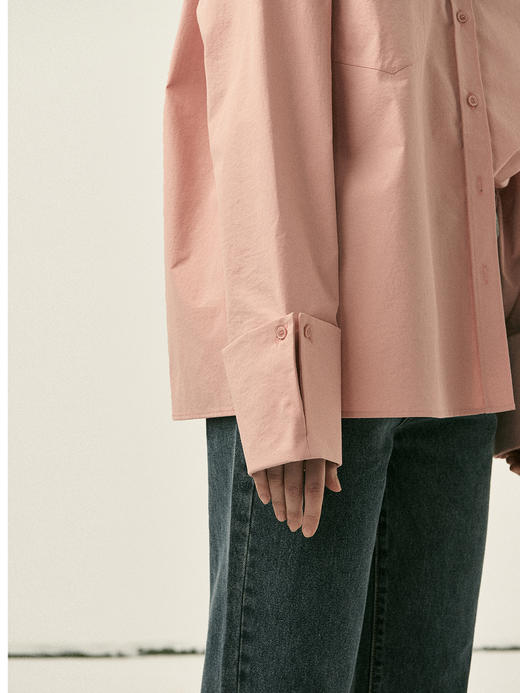 Viktoria Chan | AW22050 RUE boyfriend shirt [粉、白] 商品图9