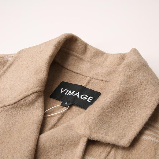 VIMAGE纬漫纪冬季新款时尚复古中长款毛呢大衣V1214823 商品图2