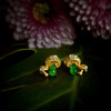 龢盒原创 18k金镶翡翠魔幻小蘑菇耳钉 商品缩略图0
