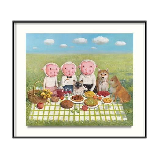 杨媛媛版画-草地上的午餐 商品图0