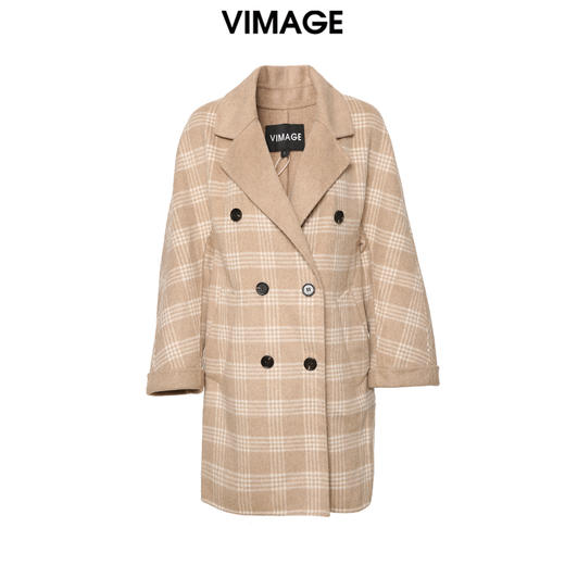 VIMAGE纬漫纪冬季新款时尚复古中长款毛呢大衣V1214823 商品图0
