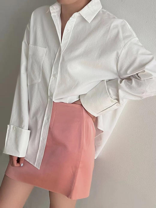 Viktoria Chan | AW22050 RUE boyfriend shirt [粉、白] 商品图2