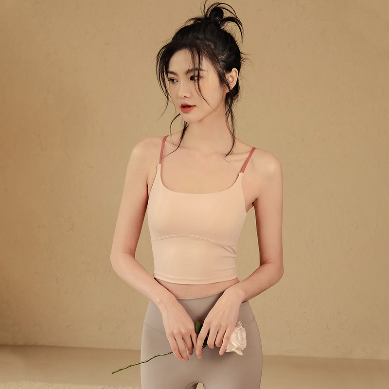 【人气爆款】跃牌【周游世界系列】防震聚拢性感吊带瑜伽背心ZY1387