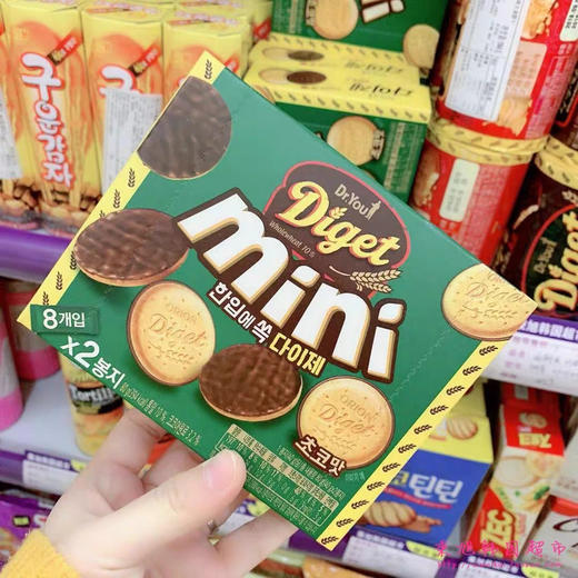 韩国进口好丽友迷你全麦巧克力涂层酥性饼干80g 商品图1
