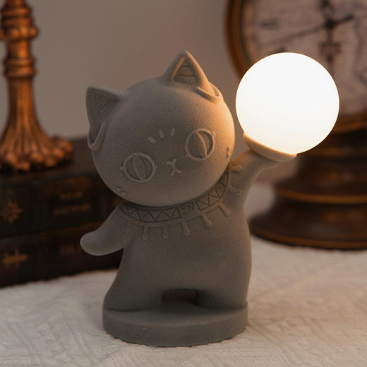 大英博物馆盖亚·安德森猫系列巴斯特植绒萌猫举明灯氛围灯礼物 商品图2