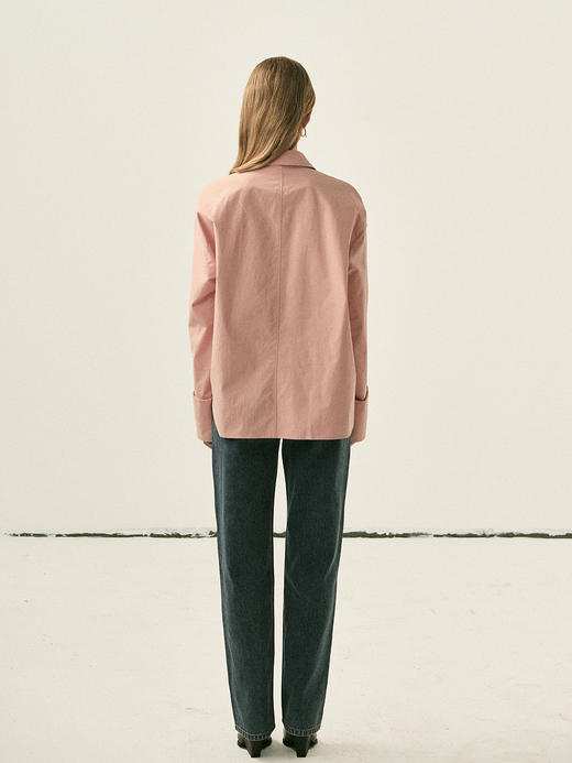 Viktoria Chan | AW22050 RUE boyfriend shirt [粉、白] 商品图10