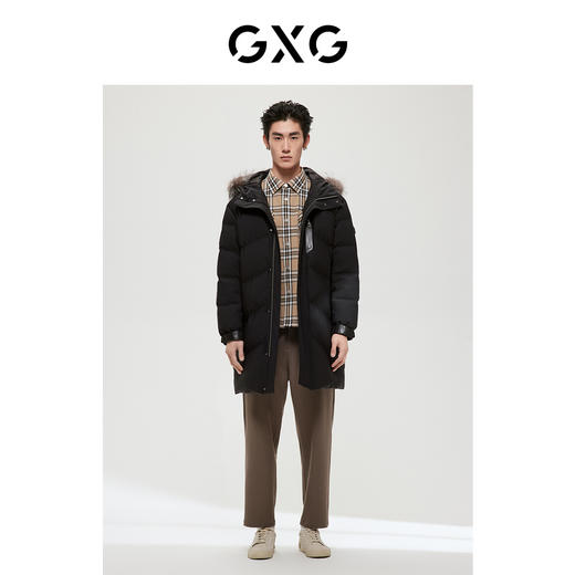 GXG男装 2022年极简系列黑色羽绒服冬季新品 商品图1