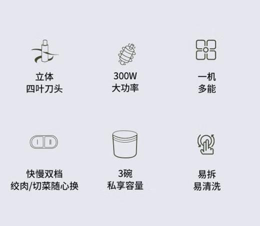 ACA食品加工器（有线套娃绞肉机）ALY-G30QS02J 商品图1