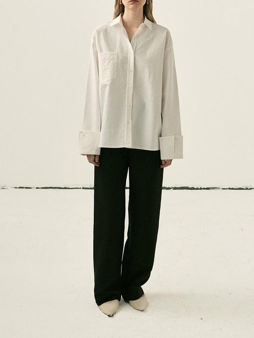 Viktoria Chan | AW22050 RUE boyfriend shirt [粉、白] 商品图4