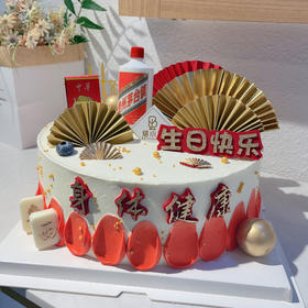 岁月相伴——祝寿男士生日蛋糕