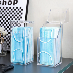 【爆款超低价预售 急单慎拍】口罩收纳盒家用口鼻罩入户门桌面玄关大容量透明存放防尘口罩盒子