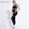 DIVINABLU新款专业孕妇高腰瑜珈裤高弹透气托腹长裤威尼斯15 商品缩略图3
