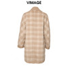 VIMAGE纬漫纪冬季新款时尚复古中长款毛呢大衣V1214823 商品缩略图1