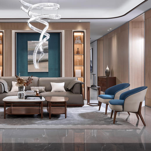 【现代风-CY252休闲几】现代风/客厅/ 北美黑胡桃/ 实木+大理石休闲几 商品图1