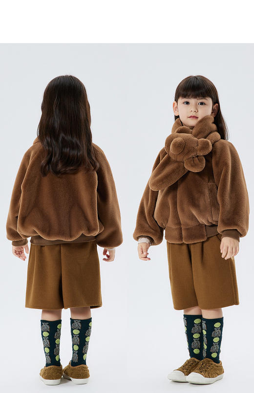 JNBY  22年冬款  亲肤柔软环保材质仿皮草外套  1MAA10330 商品图7