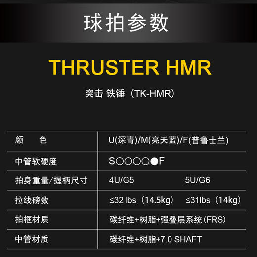 【双11大促进行中】胜利VICTOR TK-HMR 羽毛球拍 大铁锤突击铁锤(TKHMR) 石破天惊 重力轰击 TK-HMR PRO升级版铁锤PRO 商品图1