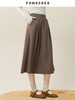 famecoco范可儿格纹拼接tr半身裙女冬高腰a字裙显瘦遮胯F228HA008 商品缩略图2