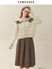 Famecoco范可儿毛衣配半裙套装秋冬娃娃领套装裙两件套F228EC002 商品缩略图1