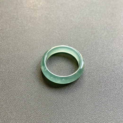 高冰种蓝水雪花棉翡翠指环16.5 商品图5