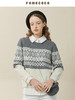 Famecoco范可儿菱形格毛衣女秋冬款圆领套头毛衫羊毛针织F228DB022 商品缩略图2