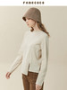 Famecoco范可儿半高领羊毛衫女100纯羊毛冬季不规则开衩毛衣 商品缩略图1