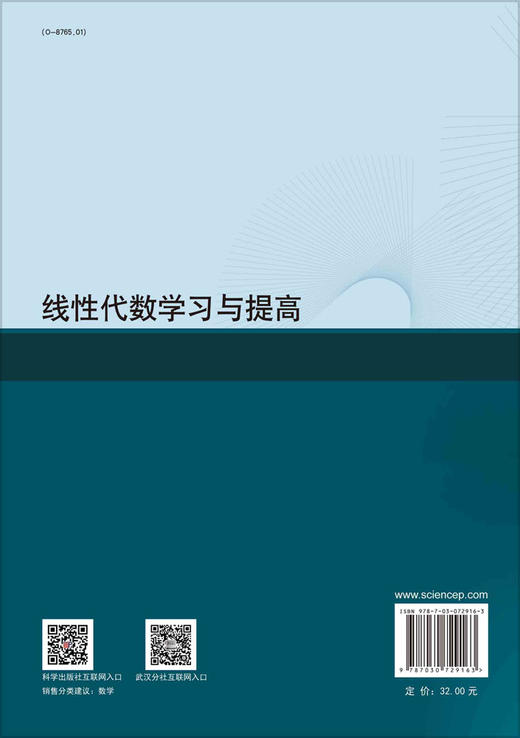 线性代数学习与提高/肖海军 李卫峰 商品图1