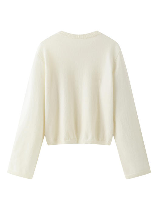 Viktoria Chan | AW22078 Rue cashmere basic [山羊绒圆领毛衣 黑/白] 商品图3